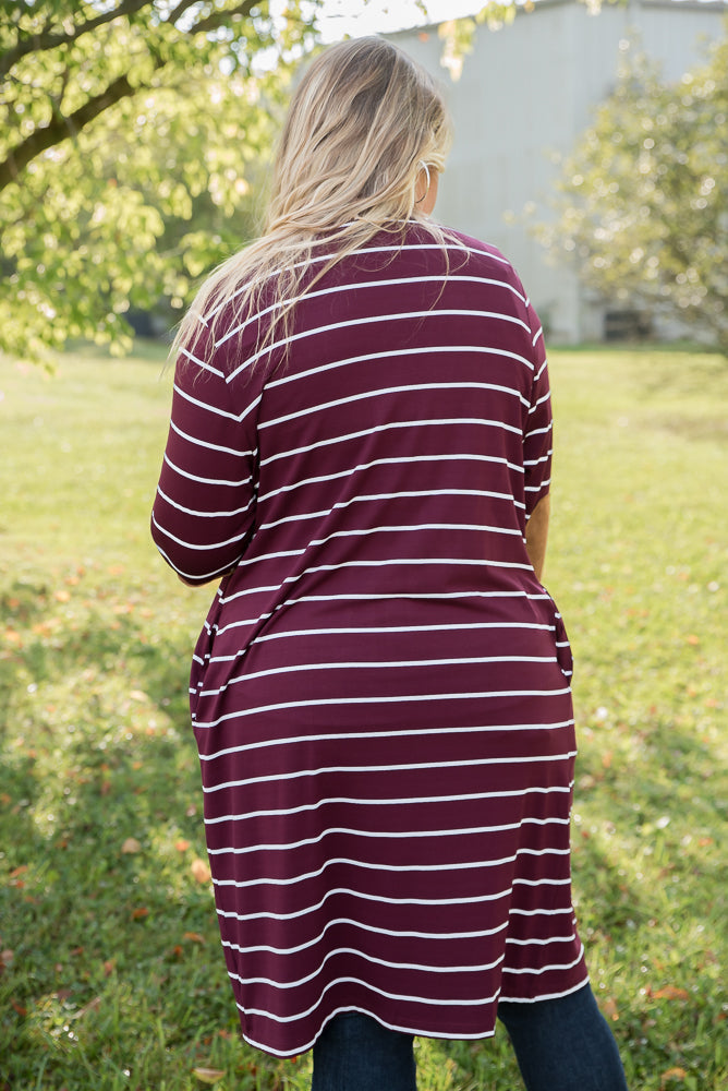 Change Your Stripes Cardigan in Wine-YFW-Timber Brooke Boutique, Online Women's Fashion Boutique in Amarillo, Texas