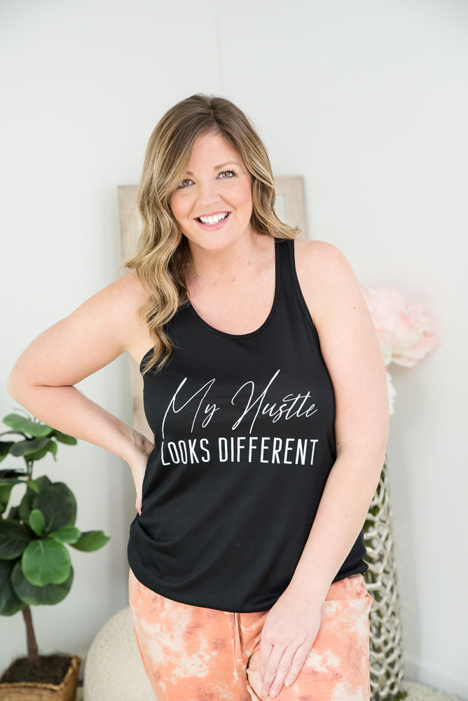 My Hustle Looks Different Tank-BT Graphic Tee-Timber Brooke Boutique, Online Women's Fashion Boutique in Amarillo, Texas