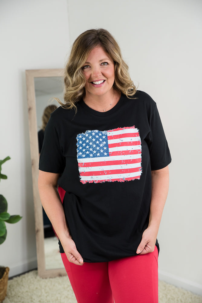 The American Flag Tee-BT Graphic Tee-Timber Brooke Boutique, Online Women's Fashion Boutique in Amarillo, Texas