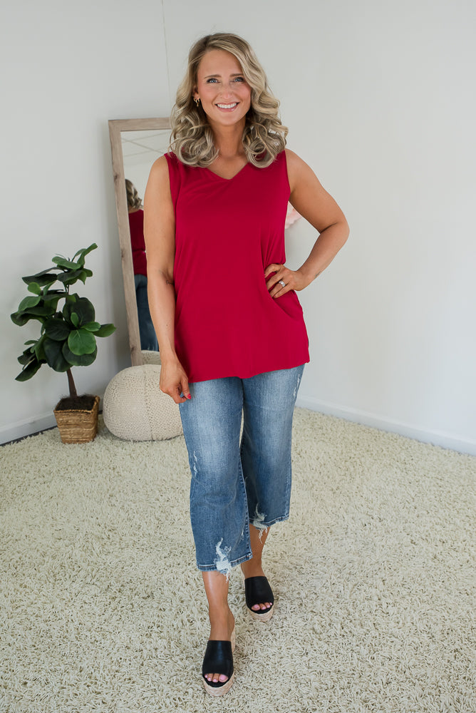 All My Love Tank in Burgundy-Zenana-Timber Brooke Boutique, Online Women's Fashion Boutique in Amarillo, Texas