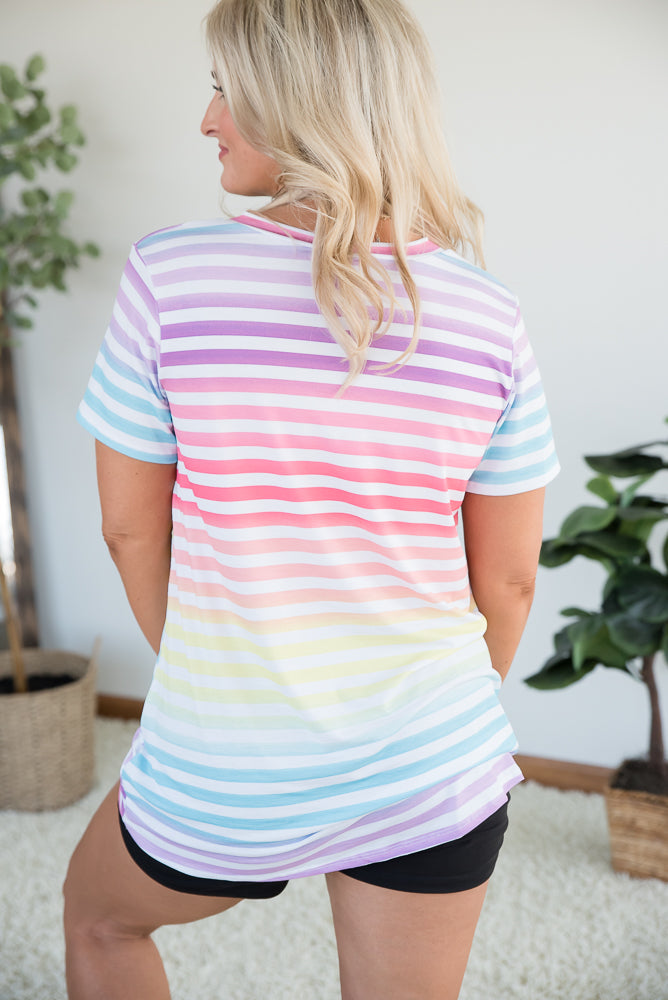 Sherbert Rainbow Top-Heimish-Timber Brooke Boutique, Online Women's Fashion Boutique in Amarillo, Texas