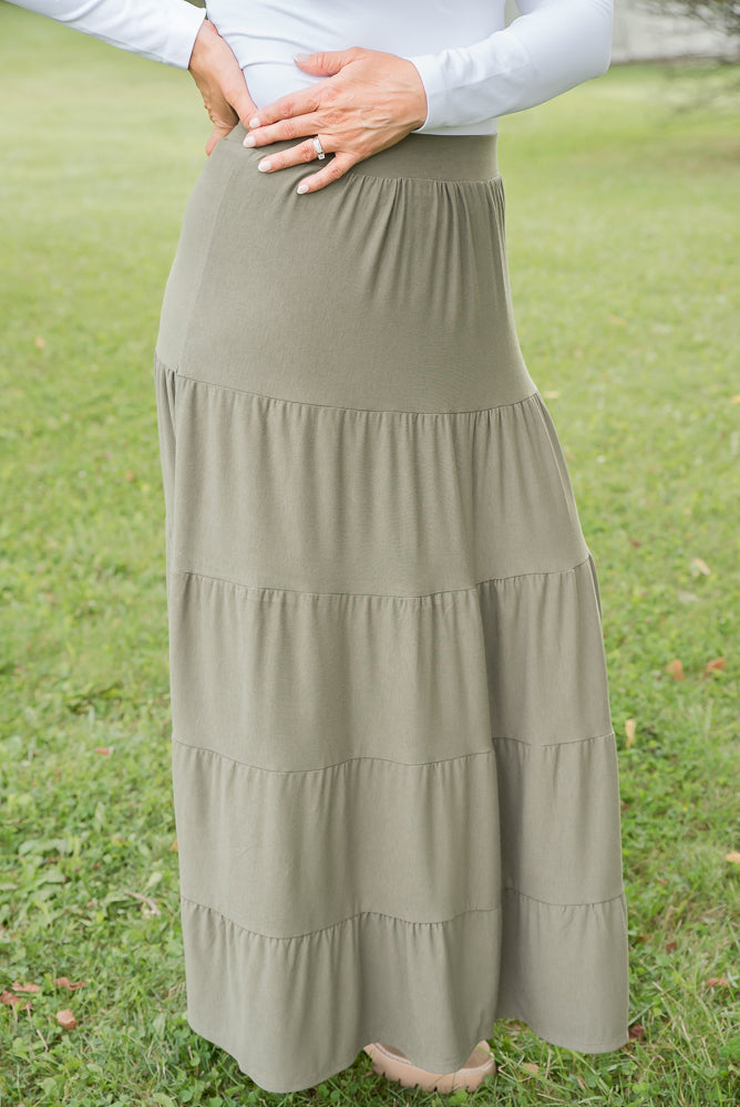 All Around Skirt in Olive-Zenana-Timber Brooke Boutique, Online Women's Fashion Boutique in Amarillo, Texas