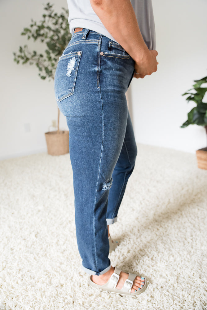 Rest Assured Judy Blue Boyfriend Jeans-judy blue-Timber Brooke Boutique, Online Women's Fashion Boutique in Amarillo, Texas