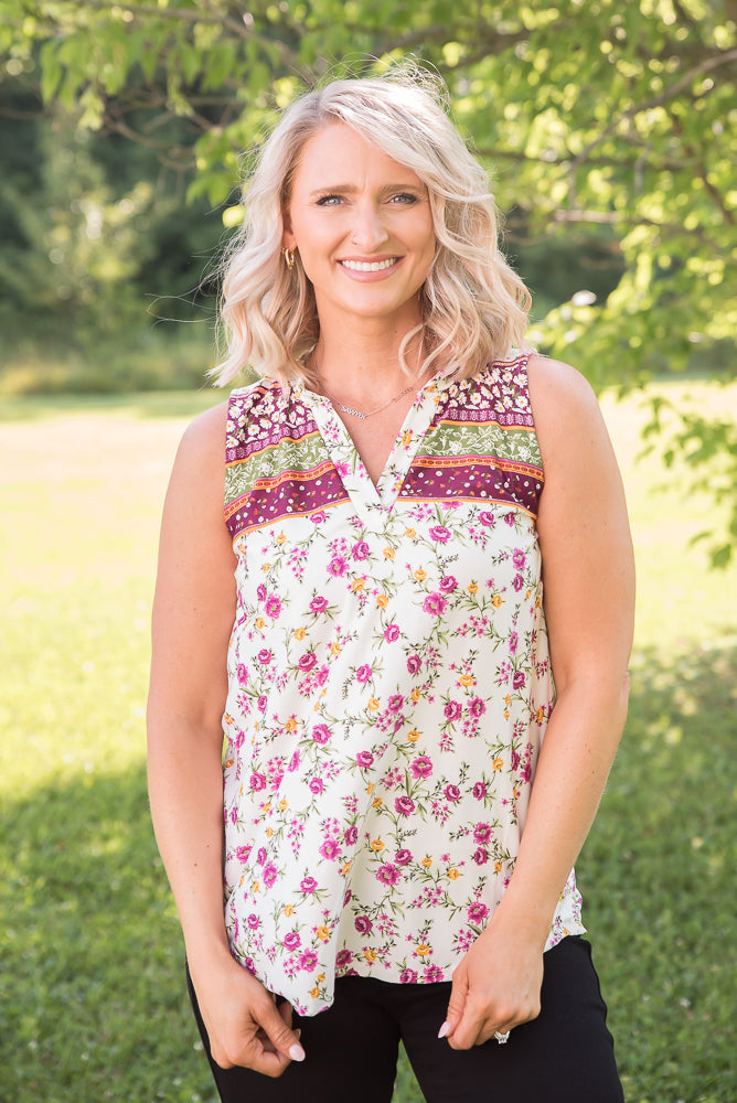 Splendid Days Sleeveless Top-White Birch-Timber Brooke Boutique, Online Women's Fashion Boutique in Amarillo, Texas