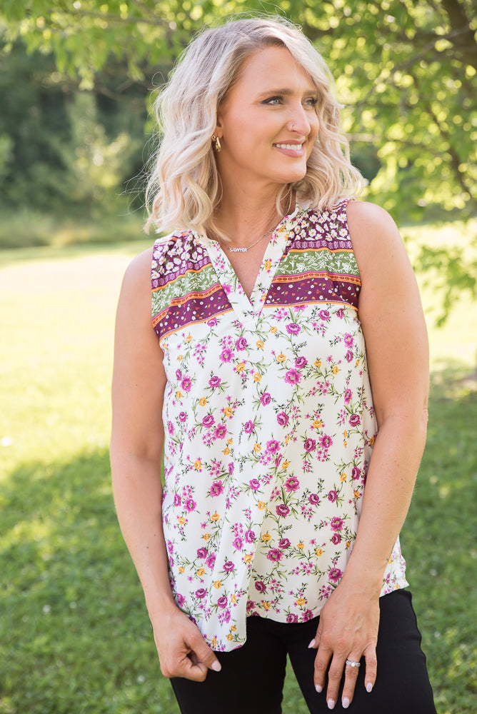 Splendid Days Sleeveless Top-White Birch-Timber Brooke Boutique, Online Women's Fashion Boutique in Amarillo, Texas