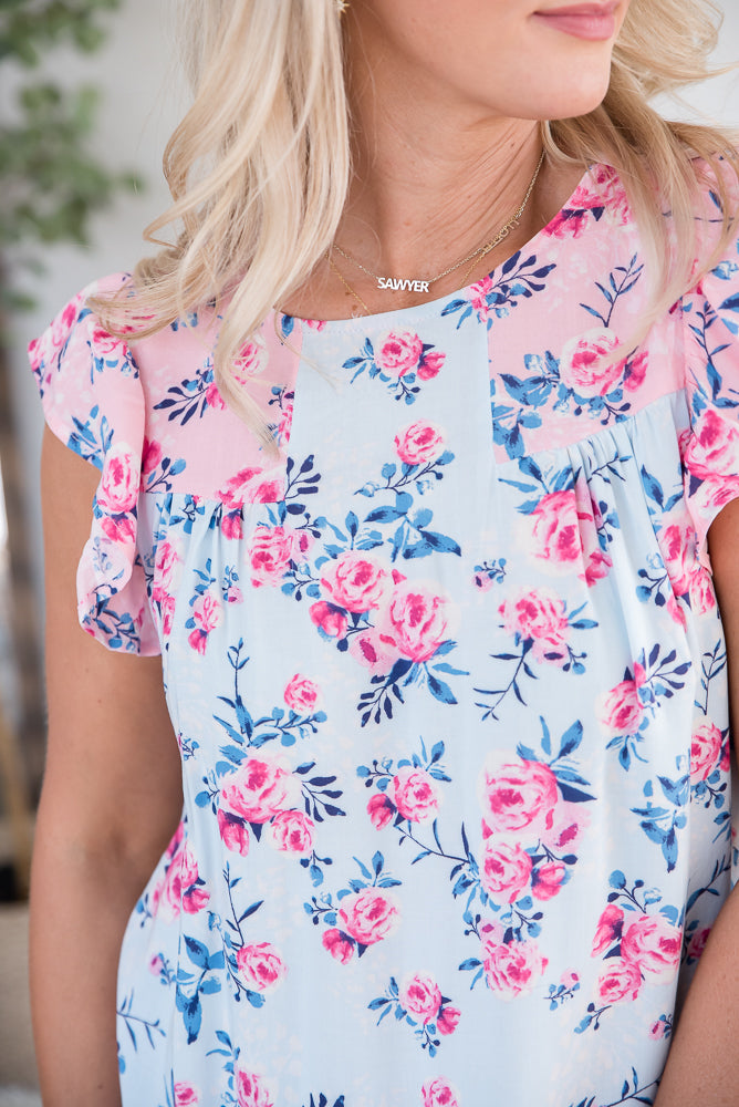 Sweet Florals Top-Andre by Unit-Timber Brooke Boutique, Online Women's Fashion Boutique in Amarillo, Texas