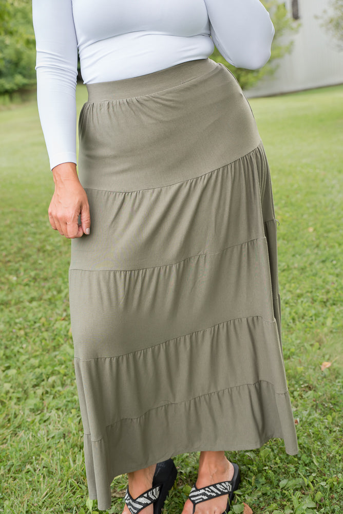 All Around Skirt in Olive-Zenana-Timber Brooke Boutique, Online Women's Fashion Boutique in Amarillo, Texas