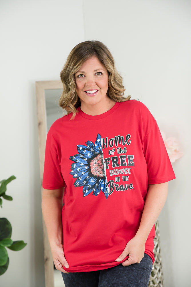 Home of the Free Tee-BT Graphic Tee-Timber Brooke Boutique, Online Women's Fashion Boutique in Amarillo, Texas