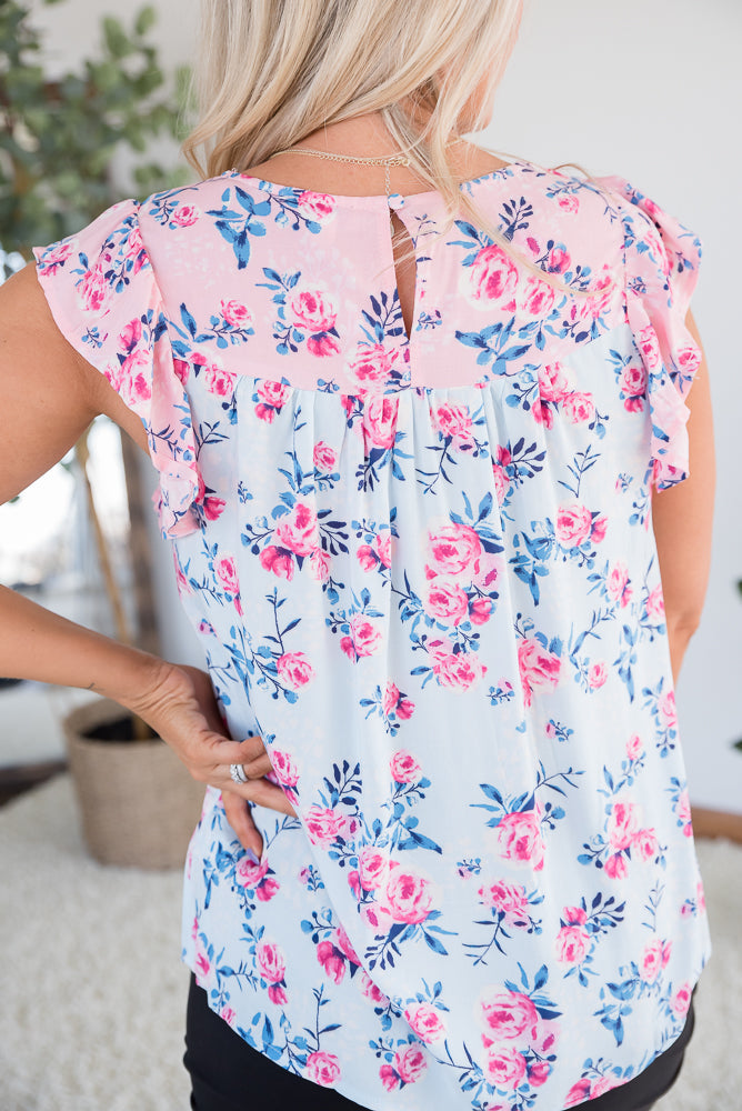 Sweet Florals Top-Andre by Unit-Timber Brooke Boutique, Online Women's Fashion Boutique in Amarillo, Texas