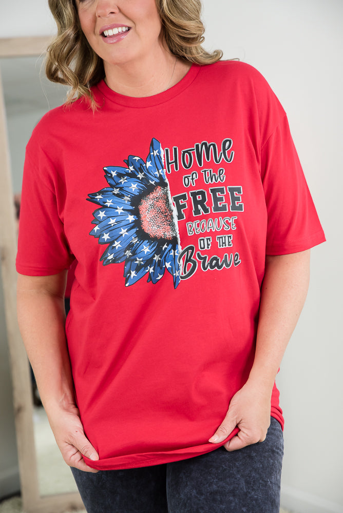 Home of the Free Tee-BT Graphic Tee-Timber Brooke Boutique, Online Women's Fashion Boutique in Amarillo, Texas