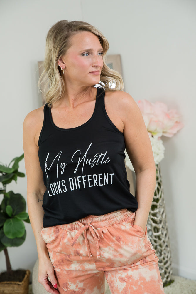 My Hustle Looks Different Tank-BT Graphic Tee-Timber Brooke Boutique, Online Women's Fashion Boutique in Amarillo, Texas