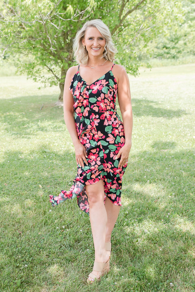 Flourishing in Floral Dress-Andre by Unit-Timber Brooke Boutique, Online Women's Fashion Boutique in Amarillo, Texas