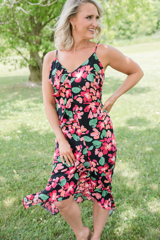 Flourishing in Floral Dress-Andre by Unit-Timber Brooke Boutique, Online Women's Fashion Boutique in Amarillo, Texas