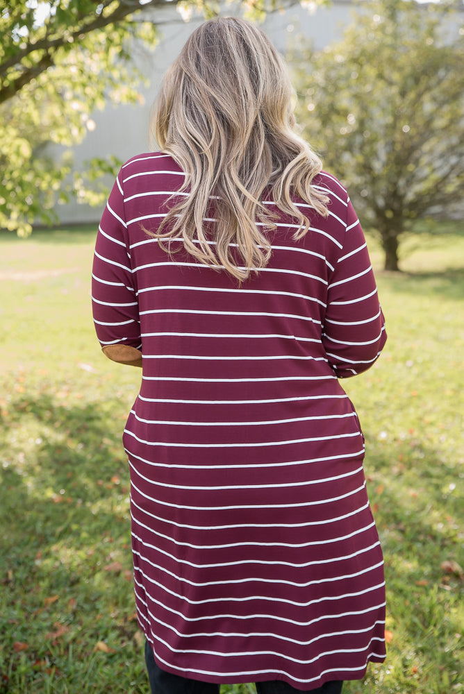 Change Your Stripes Cardigan in Wine-YFW-Timber Brooke Boutique, Online Women's Fashion Boutique in Amarillo, Texas