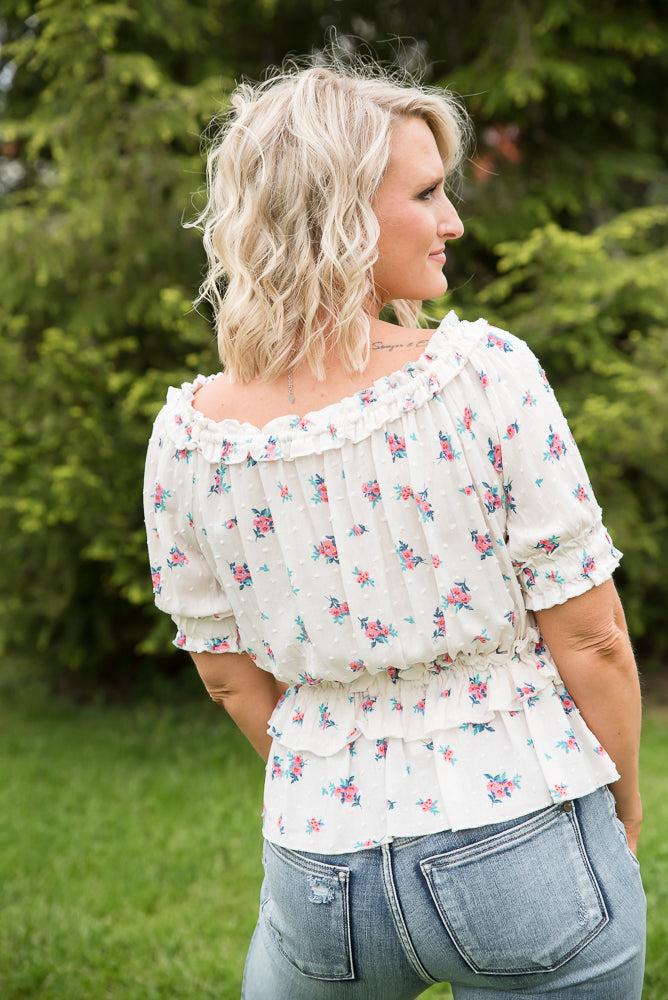 Florals Forever Top-White Birch-Timber Brooke Boutique, Online Women's Fashion Boutique in Amarillo, Texas