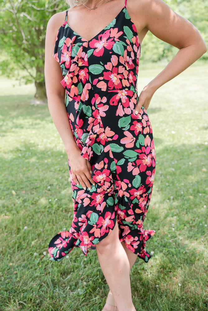 Flourishing in Floral Dress-Andre by Unit-Timber Brooke Boutique, Online Women's Fashion Boutique in Amarillo, Texas