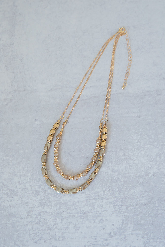 In the Moment Necklace in Mocha-Urbanista-Timber Brooke Boutique, Online Women's Fashion Boutique in Amarillo, Texas