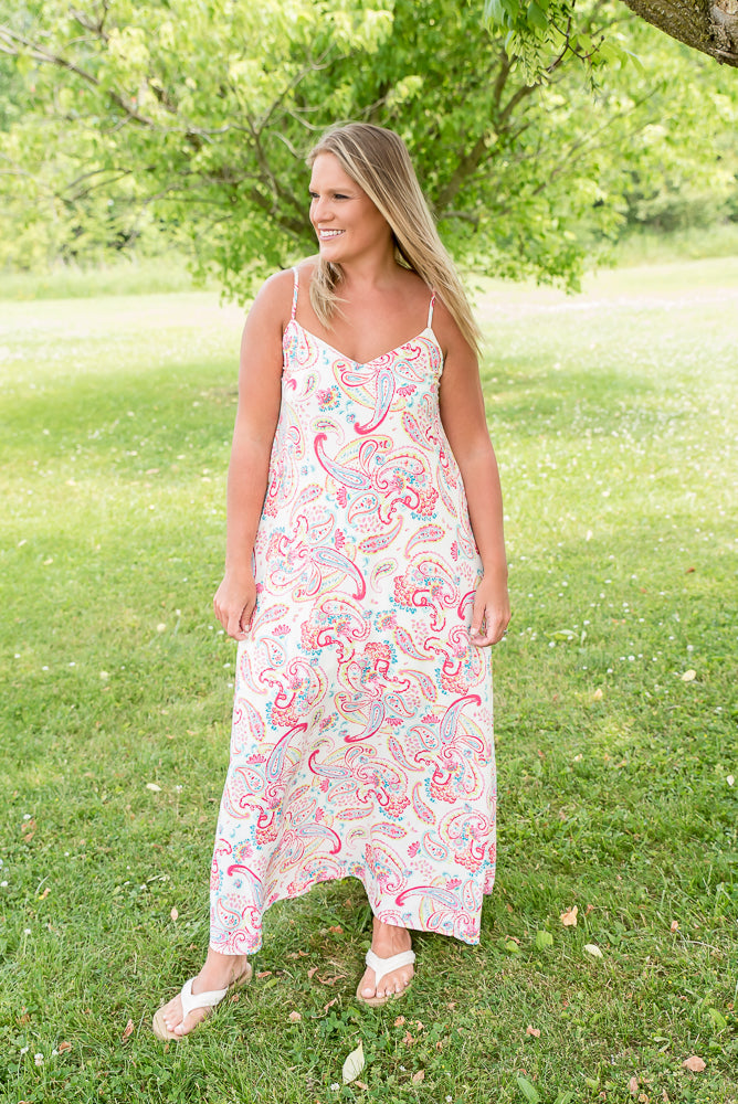 Paisley Paradise Maxi Dress-Andre by Unit-Timber Brooke Boutique, Online Women's Fashion Boutique in Amarillo, Texas