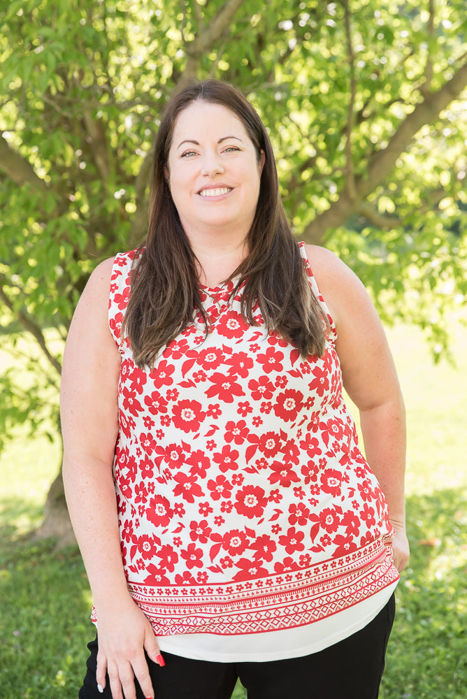 The Lady in Red Top-White Birch-Timber Brooke Boutique, Online Women's Fashion Boutique in Amarillo, Texas