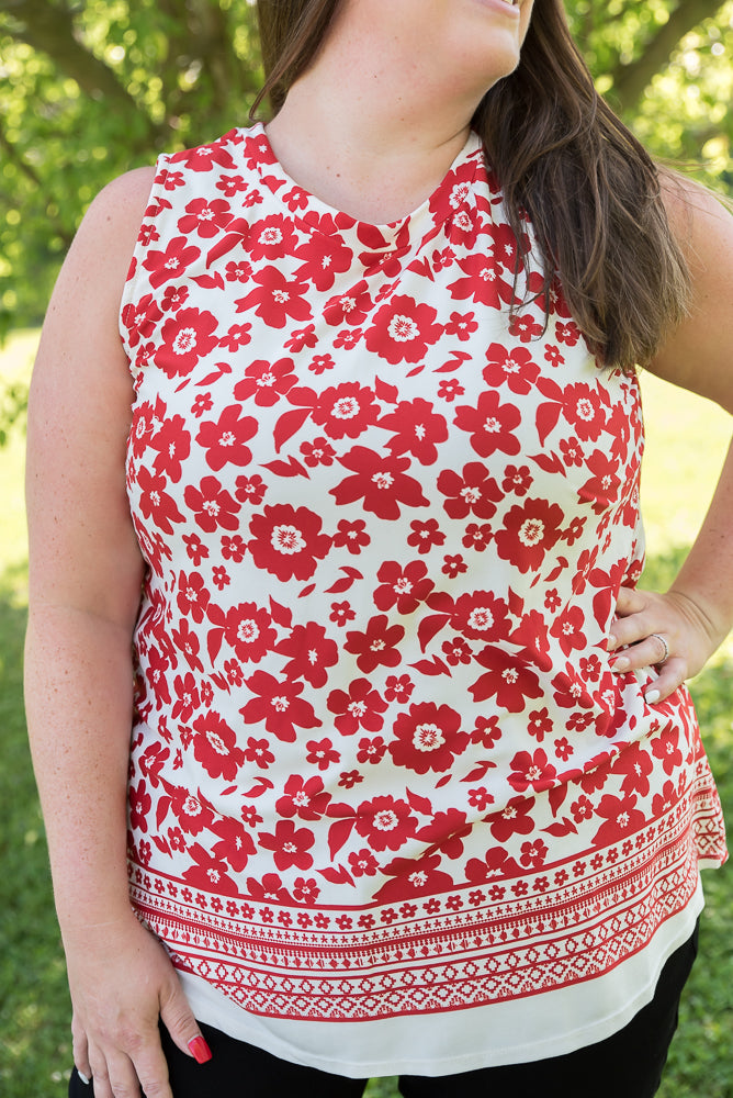 The Lady in Red Top-White Birch-Timber Brooke Boutique, Online Women's Fashion Boutique in Amarillo, Texas