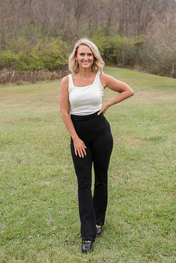 Good to Me Flare Leggings in Black-Zenana-Timber Brooke Boutique, Online Women's Fashion Boutique in Amarillo, Texas