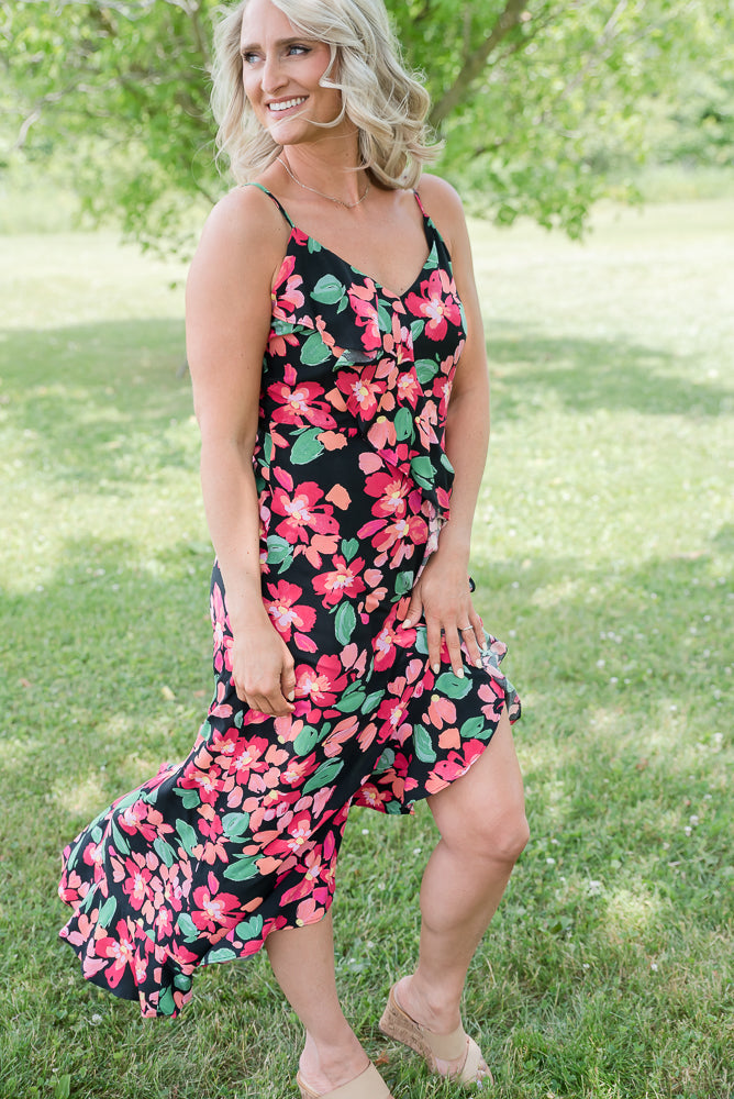 Flourishing in Floral Dress-Andre by Unit-Timber Brooke Boutique, Online Women's Fashion Boutique in Amarillo, Texas