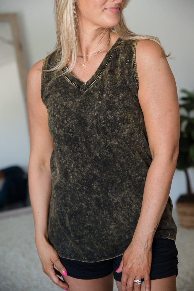 There was You Tank in Olive-Zenana-Timber Brooke Boutique, Online Women's Fashion Boutique in Amarillo, Texas