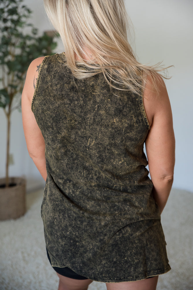 There was You Tank in Olive-Zenana-Timber Brooke Boutique, Online Women's Fashion Boutique in Amarillo, Texas