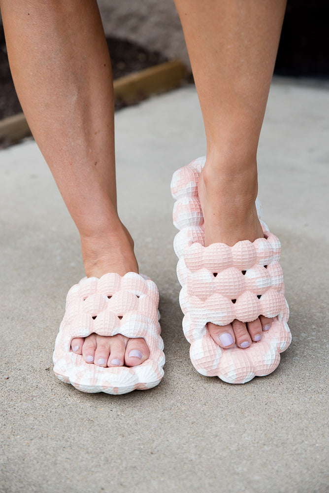 Bubble Cloud Sandals in Pink-H2K-Timber Brooke Boutique, Online Women's Fashion Boutique in Amarillo, Texas