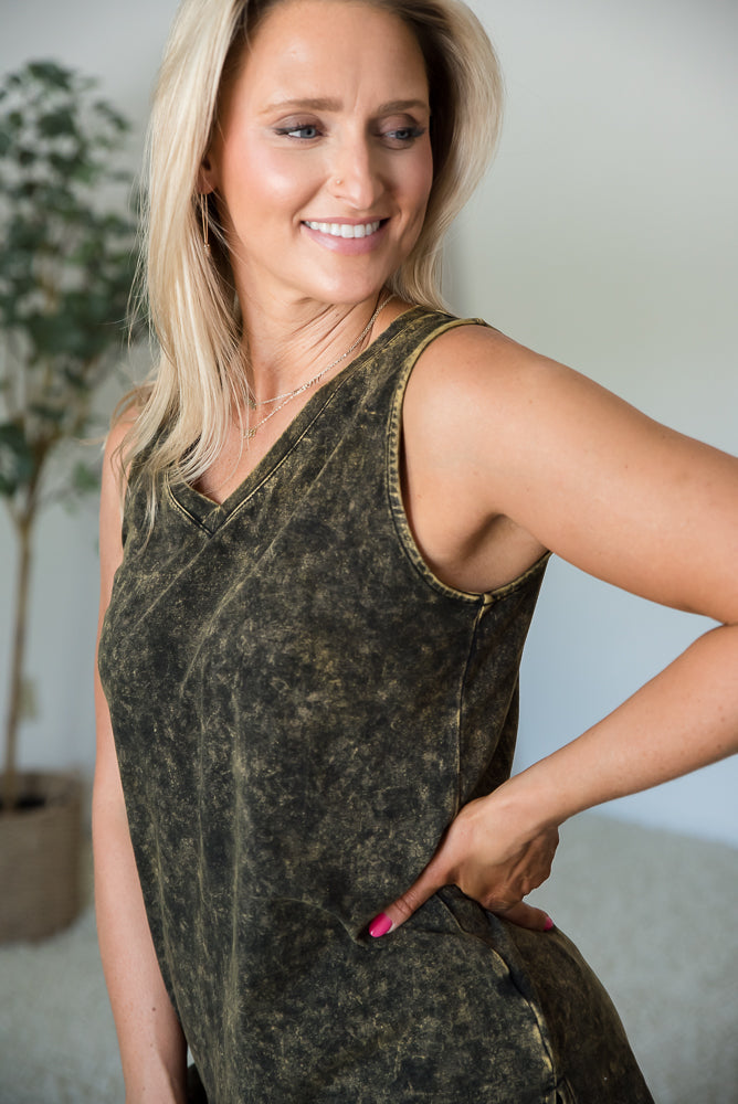 There was You Tank in Olive-Zenana-Timber Brooke Boutique, Online Women's Fashion Boutique in Amarillo, Texas