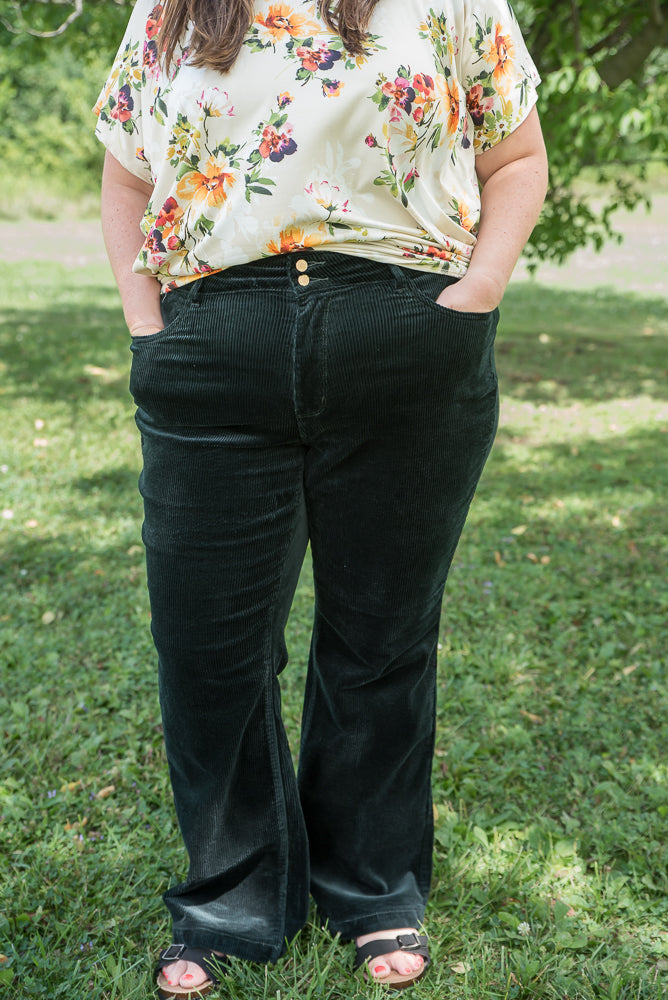 Emerald Isle Corduroy Judy Blue Trousers-judy blue-Timber Brooke Boutique, Online Women's Fashion Boutique in Amarillo, Texas