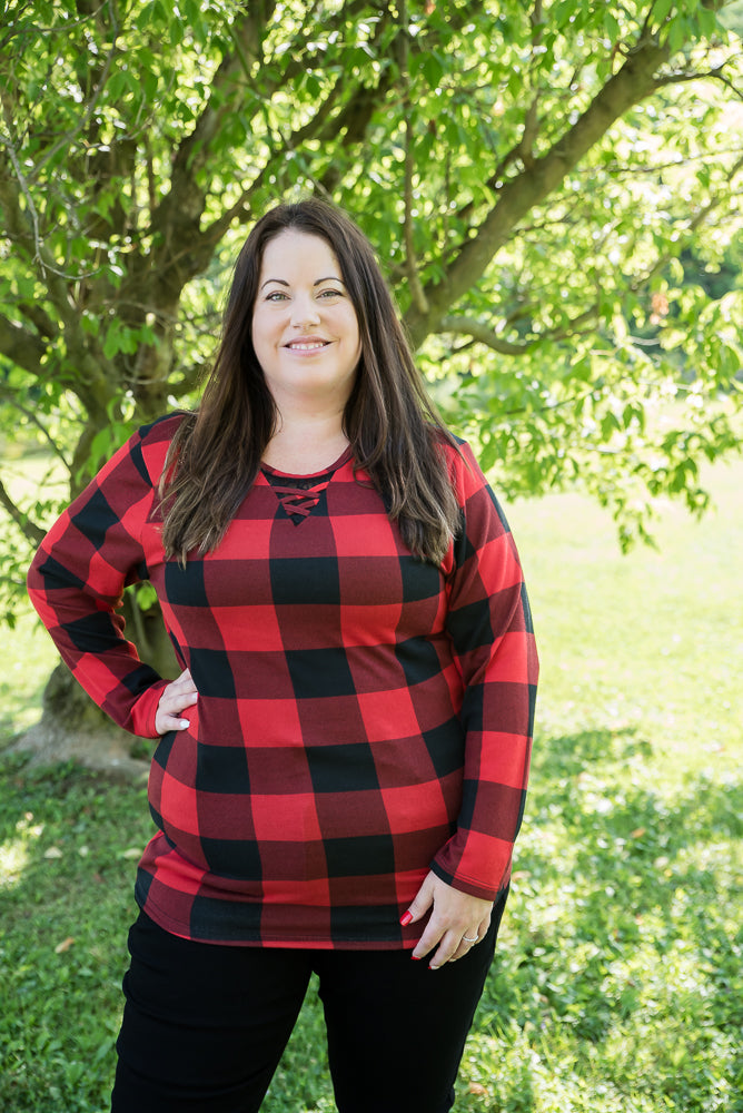 Checkmate Top in Red-Your Fashion Wholesale-Timber Brooke Boutique, Online Women's Fashion Boutique in Amarillo, Texas