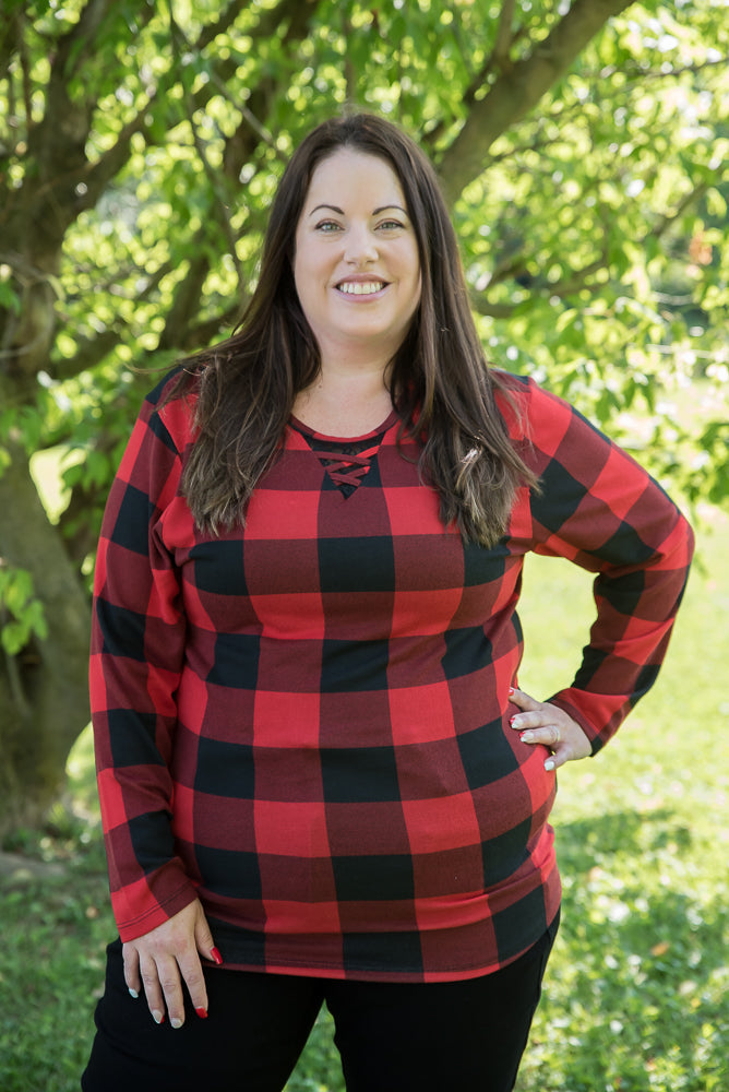 Checkmate Top in Red-Your Fashion Wholesale-Timber Brooke Boutique, Online Women's Fashion Boutique in Amarillo, Texas