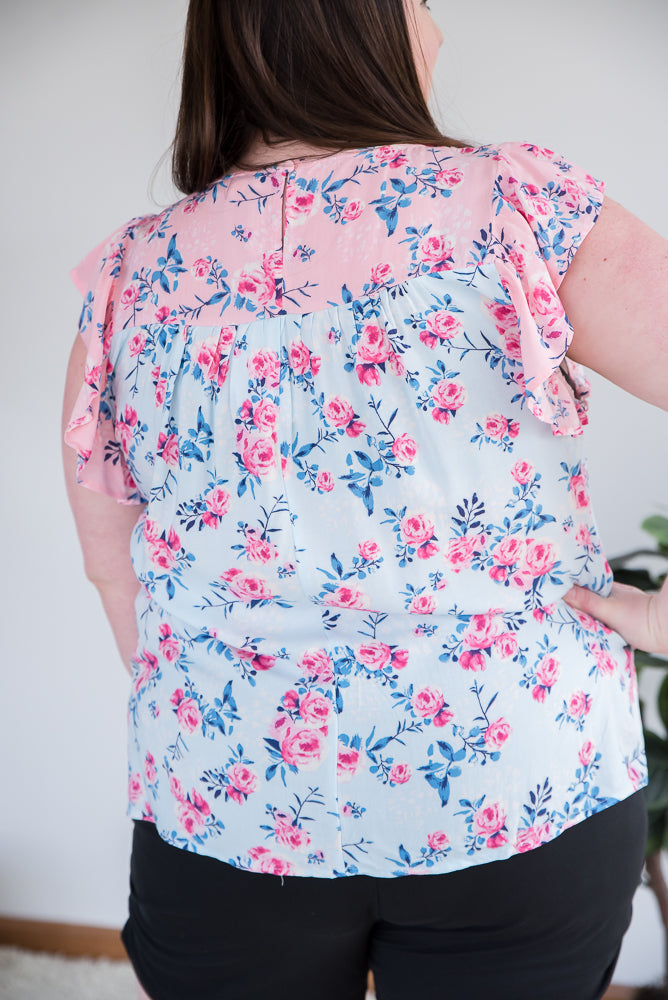 Sweet Florals Top-Andre by Unit-Timber Brooke Boutique, Online Women's Fashion Boutique in Amarillo, Texas