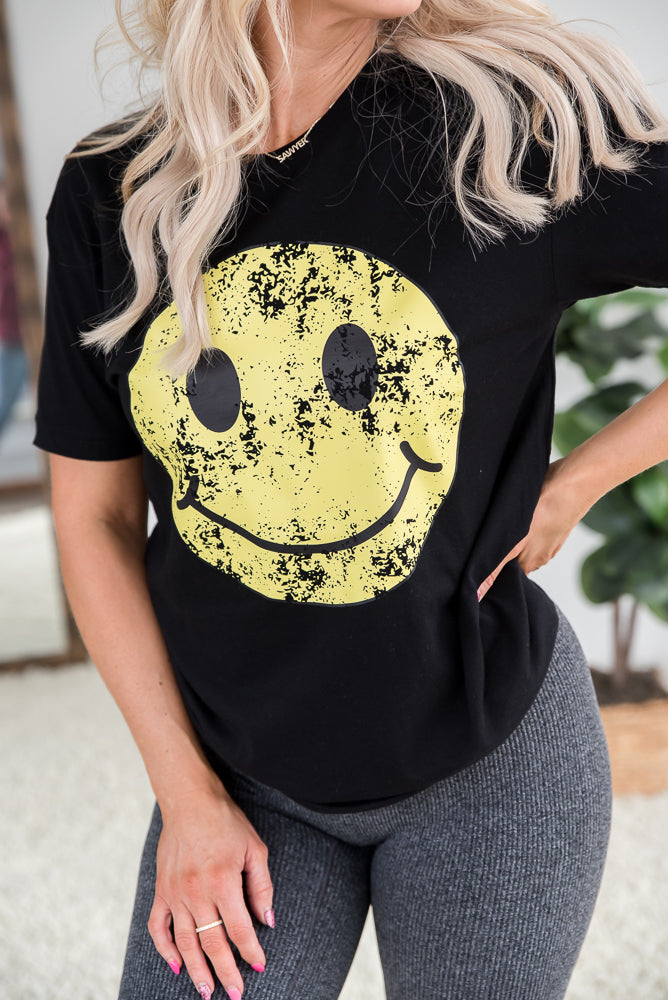 Vintage Smiley Face Graphic Tee-BT Graphic Tee-Timber Brooke Boutique, Online Women's Fashion Boutique in Amarillo, Texas