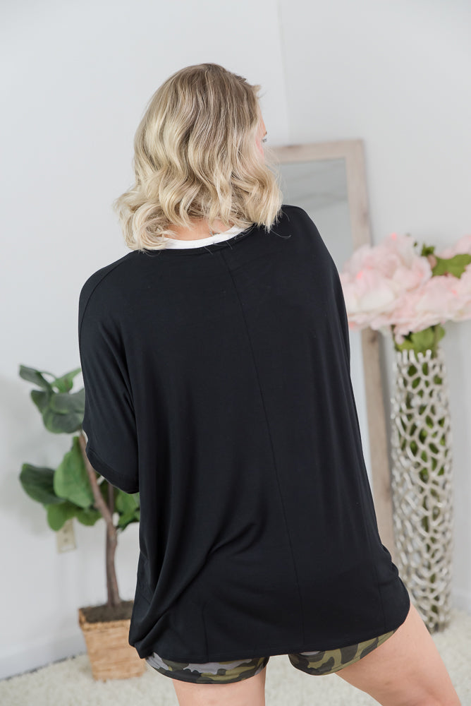 Good Intentions Top in Black-Zenana-Timber Brooke Boutique, Online Women's Fashion Boutique in Amarillo, Texas