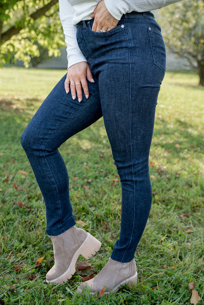 A Rainy Night Judy Blue Tummy Control Jeans-judy blue-Timber Brooke Boutique, Online Women's Fashion Boutique in Amarillo, Texas