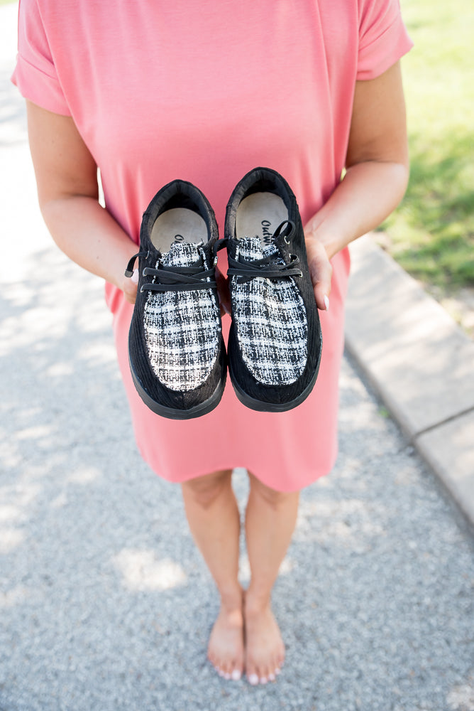 Checkered Out Slides-Miami Shoes-Timber Brooke Boutique, Online Women's Fashion Boutique in Amarillo, Texas