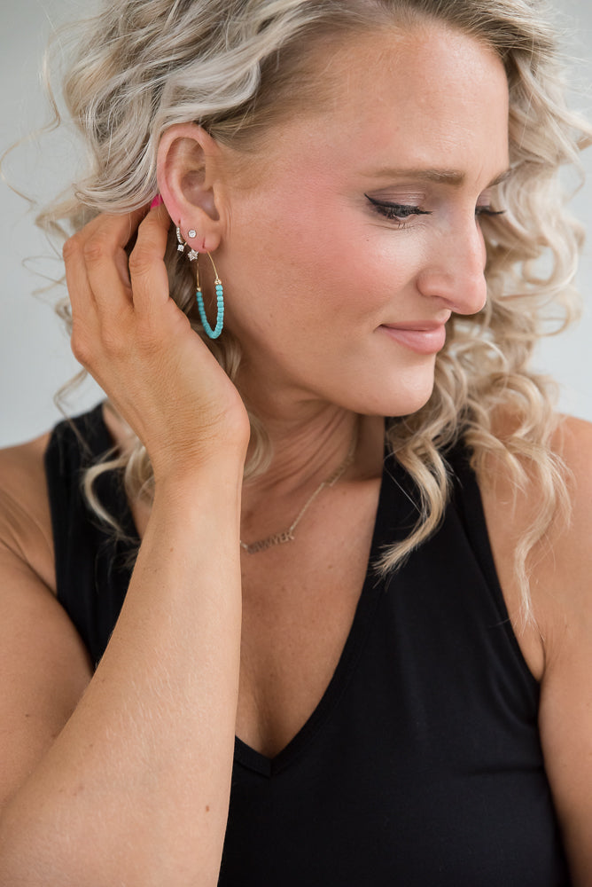 In a Sea of Turquoise Earrings-Julia Rose-Timber Brooke Boutique, Online Women's Fashion Boutique in Amarillo, Texas