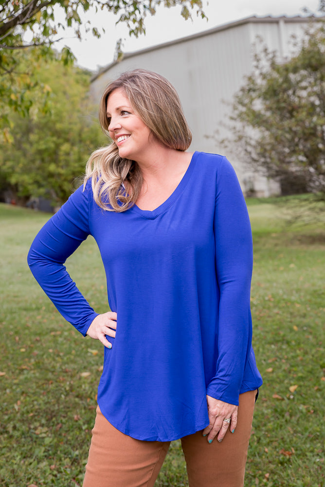 More Than Basic Top in Blue-Zenana-Timber Brooke Boutique, Online Women's Fashion Boutique in Amarillo, Texas