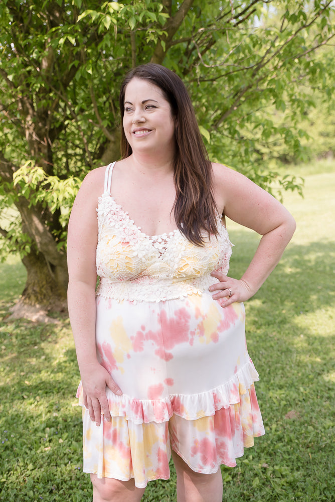 Cotton Candy Tie Dye Romper-White Birch-Timber Brooke Boutique, Online Women's Fashion Boutique in Amarillo, Texas