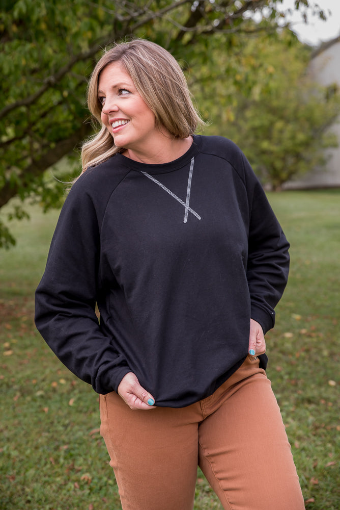 Might Have Been Pullover in Black-Zenana-Timber Brooke Boutique, Online Women's Fashion Boutique in Amarillo, Texas