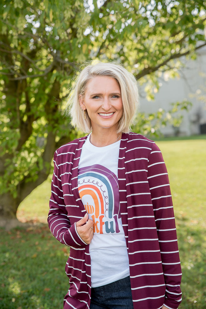 Change Your Stripes Cardigan in Wine-YFW-Timber Brooke Boutique, Online Women's Fashion Boutique in Amarillo, Texas