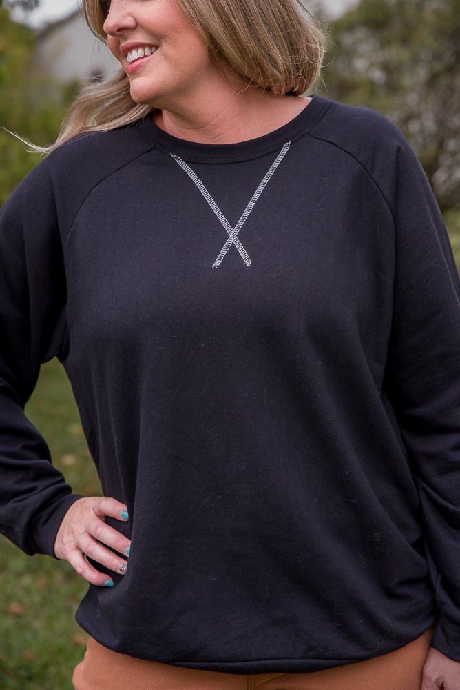 Might Have Been Pullover in Black-Zenana-Timber Brooke Boutique, Online Women's Fashion Boutique in Amarillo, Texas