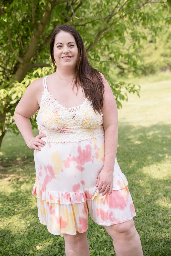 Cotton Candy Tie Dye Romper-White Birch-Timber Brooke Boutique, Online Women's Fashion Boutique in Amarillo, Texas