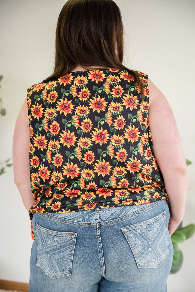 Seeking Sunflowers Lace Tank-YFW-Timber Brooke Boutique, Online Women's Fashion Boutique in Amarillo, Texas