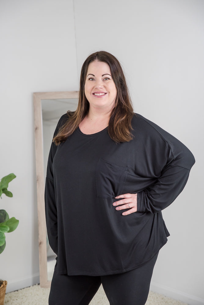 Good Intentions Top in Black-Zenana-Timber Brooke Boutique, Online Women's Fashion Boutique in Amarillo, Texas