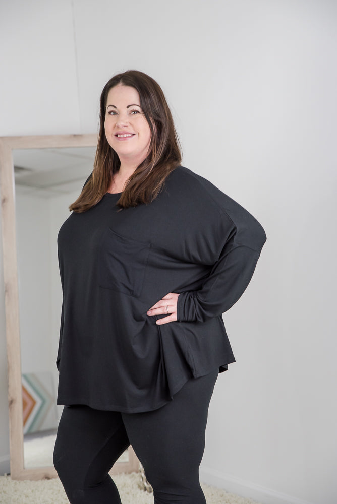 Good Intentions Top in Black-Zenana-Timber Brooke Boutique, Online Women's Fashion Boutique in Amarillo, Texas