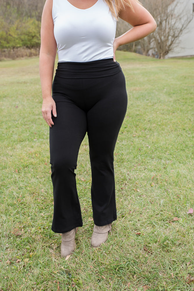 Good to Me Flare Leggings in Black-Zenana-Timber Brooke Boutique, Online Women's Fashion Boutique in Amarillo, Texas