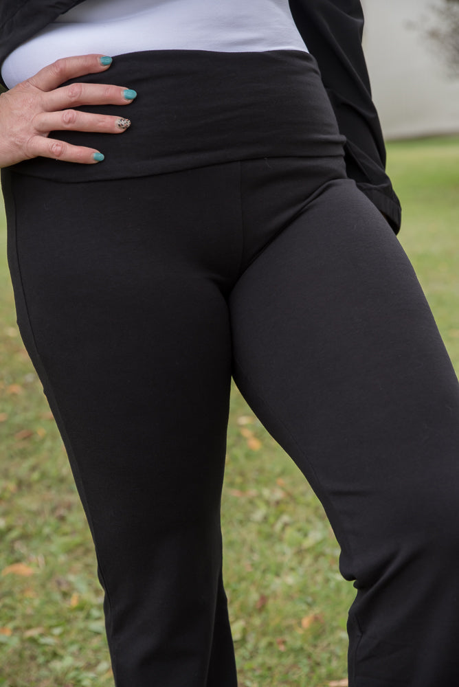 Small Changes Flare Yoga Pants in Black-Zenana-Timber Brooke Boutique, Online Women's Fashion Boutique in Amarillo, Texas